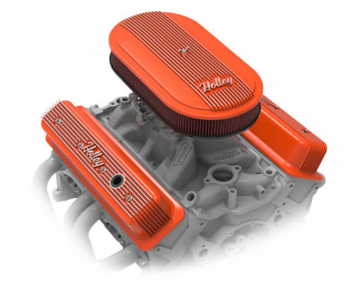 Holley Vintage Series Oval Air Cleaner - Factory Orange Machined (HOL-1120-403) Holley Vintage Series Oval Air Cleaner - Factory Orange Machined (HOL-1120-403)