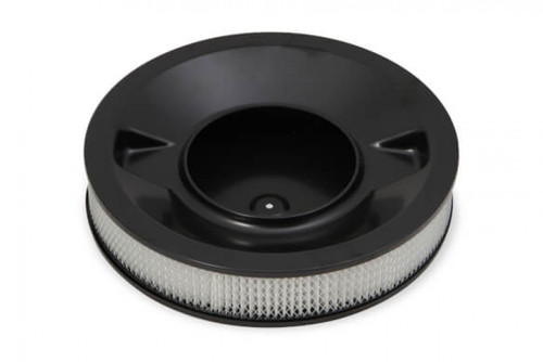 Holley 4500 drop-base air cleaner black w/3" paper filter (HOL-1120-4635)