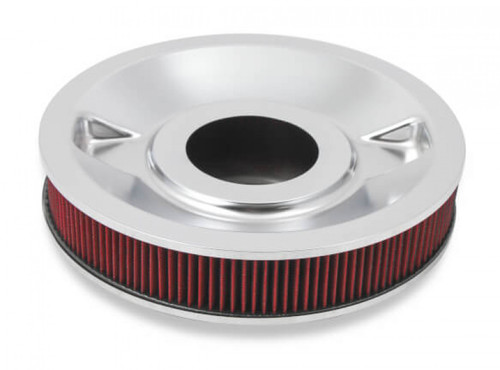 Holley 4150 Drop Base Air Cleaner Chrome w/3" Red Washable Gauze Filter (HOL-1120-4130)