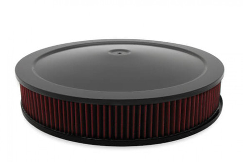 Holley 4500 drop base air cleaner black w/3" red washable gauze filter (HOL-1120-4630)