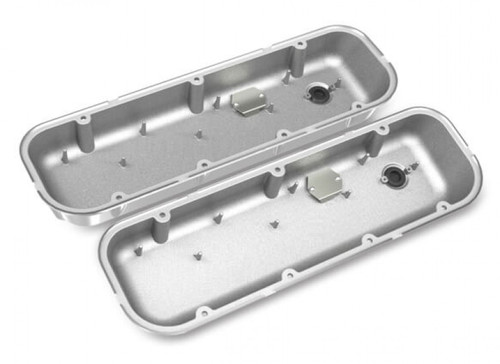 Holley Vintage Series Finned Valve Covers - BBC - Polished (HOL-1241-301)
