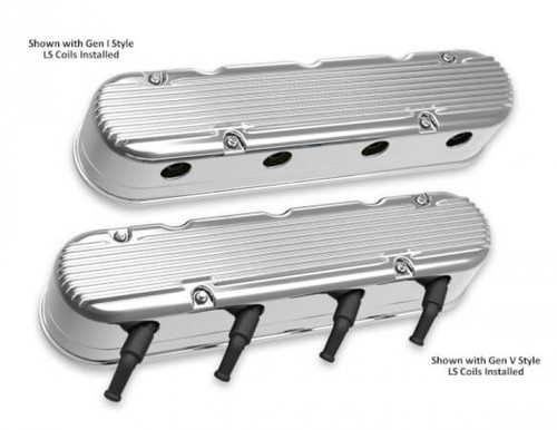 Holley 2-Piece Finned Valve Cover - Gen III/IV LS - Polished (HOL-1241-181) Holley 2-Piece Finned Valve Cover - Gen III/IV LS - Polished (HOL-1241-181)