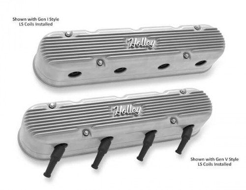 Holley 2-Piece Vintage Series Valve Cover - Gen III/IV LS - Natural (HOL-1241-170) Holley 2-Piece Vintage Series Valve Cover - Gen III/IV LS - Natural (HOL-1241-170)