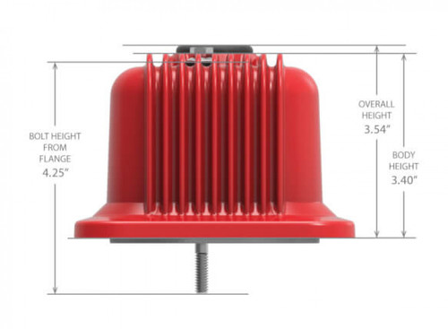 Holley Vintage Finned Valve Cover - "Holley" Script - SBC - Center Bolt - Gloss Red Machined (HOL-1241-250)