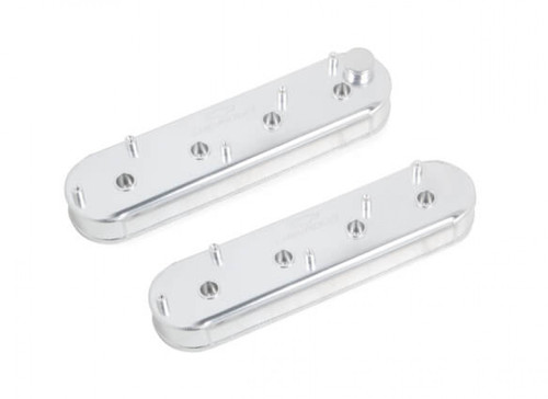 Holley GM Track Series Valve Covers - Small Block Chevrolet Gen III/IV - LS - Silver (HOL-1241-289)