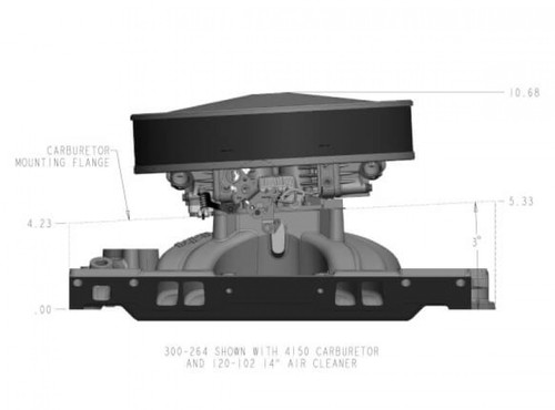 Holley SBC 4150 Single Plane Intake Manifold - Chevy Small Block V8 with L31 Vortec cylinder heads (HOL-2300-264)
