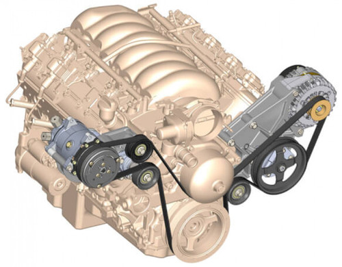 Holley LS/LT High-Mount Complete Accessory Drive Kit- Polished Finish (HOL-220-138P)