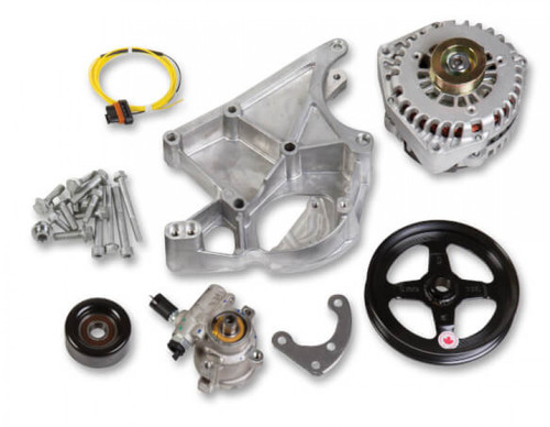 Holley LS/LT High-Mount Alternator & Power Steering Pump Accessory Drive Kit - Driver's Side Bracket (HOL-220-143) Holley LS/LT High-Mount Alternator & Power Steering Pump Accessory Drive Kit - Driver's Side Bracket (HOL-220-143)