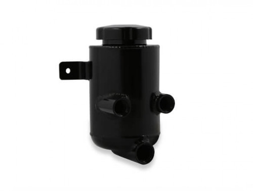 Holley Power Steering Remote Reservoir - Black Aluminum with Bracket (HOL-2198-212)