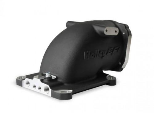 Holley EFI EFI Throttle Body Intake Elbow-Black Finish (HOE-1300-240BK)