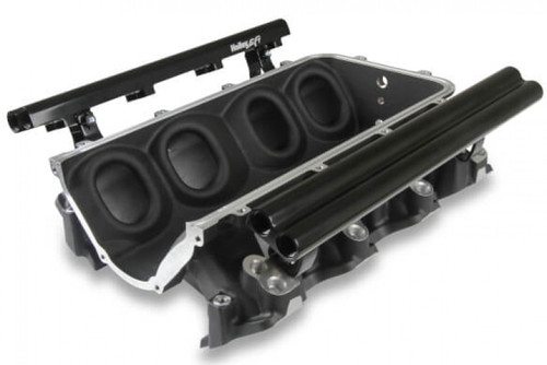 Holley Ultra Lo-Ram Manifold Base and Fuel Rails Dual Fuel Injector GM LS3/L93 (HOE-3300-673BK)