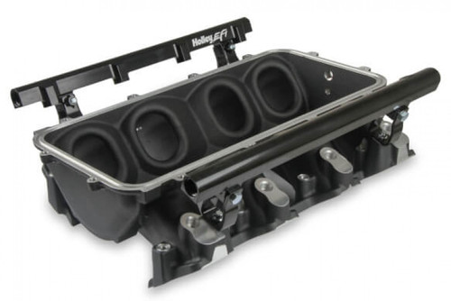 Holley Lo-Ram Manifold Base and Fuel Rails Single Fuel Injector GM LS3/L93 (HOE-3300-670BK)