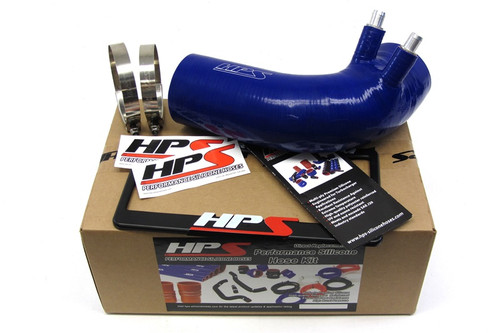 HPS Blue Reinforced Silicone Post MAF Air Intake Hose Kit for Lexus 08-12 ISF V8 5.0L (HPS-18521-BLUE)