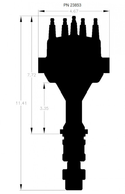 MSD Black, Oldsmobile V8 Dual Sync Distributor (MSD-223853)