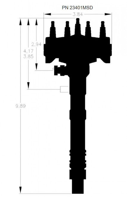Chevy Crank Trigger Distributor with adjustable Cam Sync Pick-up (MSD-223401MSD)
