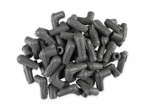 Boots, 90 Degree Logo Spark Plug, Gray Silicone 50EA (MSD-134514)