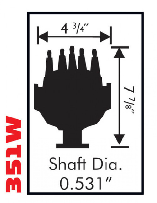 Ford 351W Small Diameter Pro-Billet Distributor (MSD-28578)