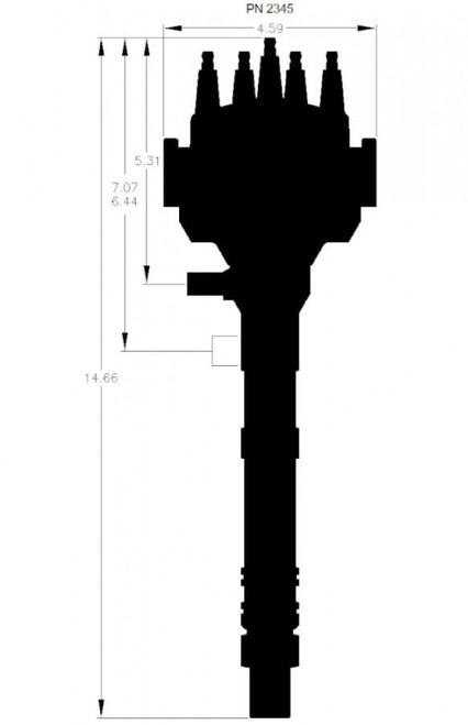 Chevy V8 Cam Sync Distributor, Magnetic Pickup, Standard Cap (MSD-22345)