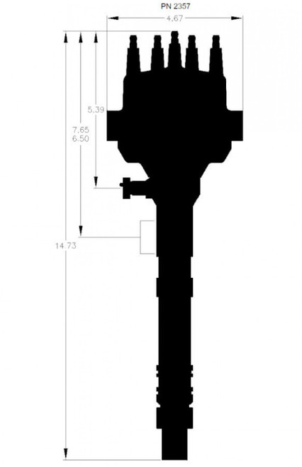 Chevy Cam Sync Distributor, Hall-Effect, Standard Cap (MSD-22357)