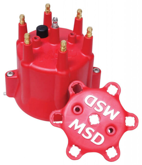 Chevy MSD 6 Cylinder HEI Distributor Cap w/Retainer (MSD-28014)