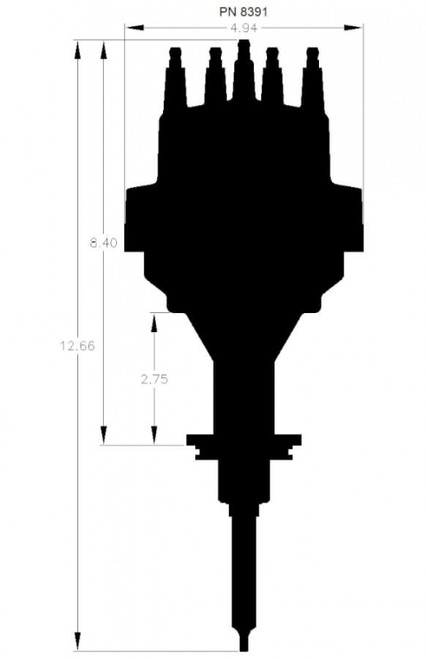 Early Hemi Chrysler 331 Ready-to-Run Distributor (MSD-28391)