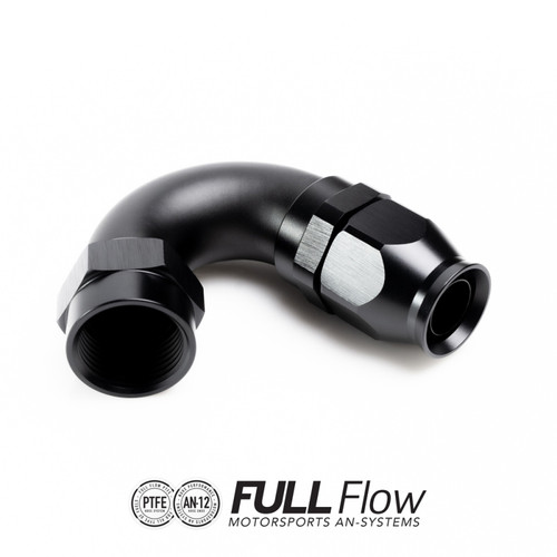 Nuke Performance Full Flow PTFE Hose End Fitting 150 Degree AN-12 (NUK-810-15-112)