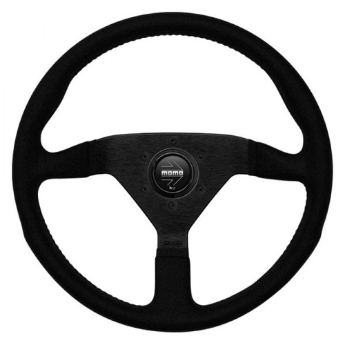 MOMO 3-Spoke Monte Carlo Series Alcantara Leather Steering Wheel with Black Stitch (MOM-MCL32AL1B)