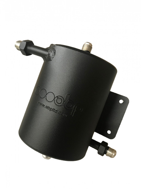 obp Motorsport 35oz (1 Litre) Bulkhead Mount Dark Matter Fuel Swirl Pot With AN Fittings (OBP-A023JDM)