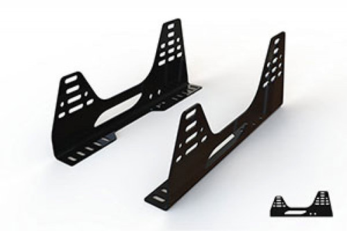 Reverie Universal 'L-Shaped' Seat Subframe Mounts - Pair, Satin Black Powder Coated, 3mm Steel (REV-R01SI6212)
