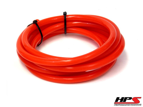 HPS 1/8" (3mm) ID Red High Temp Silicone Vacuum Hose w/ 1.5mm Wall Thickness - 5 Feet Pack (HPS-HTSVH3TW-REDx5)