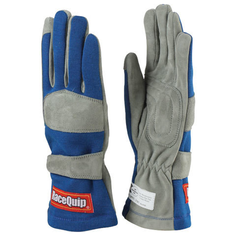 RaceQuip Blue 1-Layer SFI-1 Glove - Small - 351022