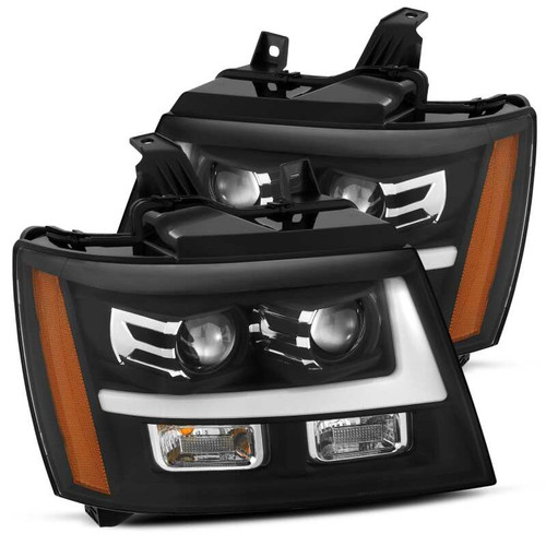 AlphaRex 07-14 Chevrole Tahoe PRO-Series LED Headlights Plank Style Blk w/Activ Light/Seq Signal/DRL - 880297 Photo - Primary