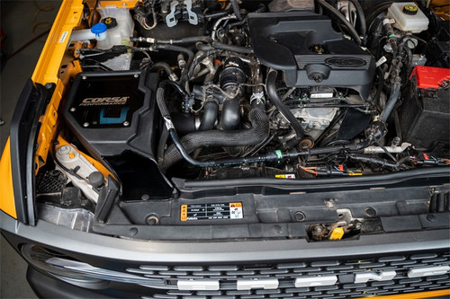 Corsa 21-22 Ford Bronco 2.3L Closed Box Air Intake With Donaldson Powercore Dry Filter - 470026 Photo - Mounted