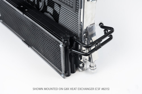 CSF BMW M3/M4 (G8X) Transmission Oil Cooler w/ Rock Guard - 8221 Photo - Mounted