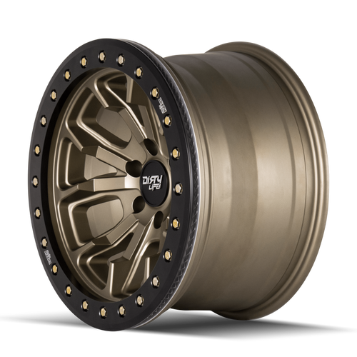 Dirty Life 9303 DT-1 17x9 / 5x127 BP / -38mm Offset / 78.1mm Hub Satin Gold Wheel - Beadlock - 9303-7973MGD38 Photo - Primary
