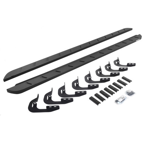 Go Rhino 14-18 GMC Sierra 1500 CC 4DR RB10 Slim Running Boards Kit (Incl. Brackets) - Tex. Blk - 63404787SPC User 1