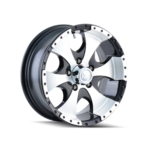 ION Type 136 14x6 / 5x114.3 BP / 0mm Offset / 83.82mm Hub Black/Machined Wheel - 136-4665BX Photo - Primary