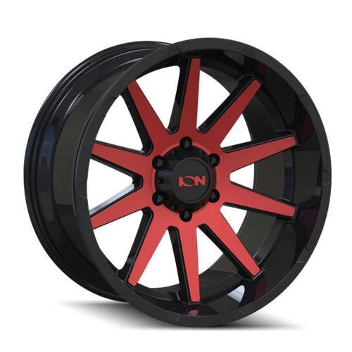 ION Type 143 20x9 / 8x170 BP / 18mm Offset / 125.2mm Hub Gloss Black/Red Machined Wheel - 143-2970BTR18 Photo - Primary