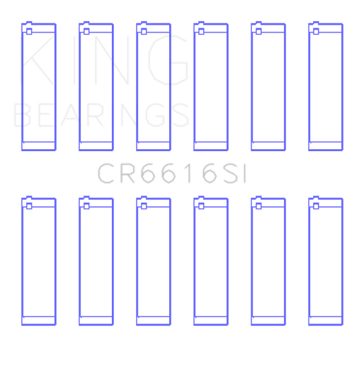 King Engine Bearings Buick / Chevrolet V6 (STD Size) SI-Series Connecting Rod Bearings Set of 6 - CR6616SI Photo - Primary