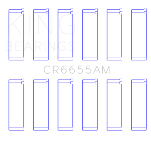 King Engine Bearings Mazda JE39 (Size STD)  Connecting Rod Bearings Set (6 Pairs) - CR6655AM Photo - Primary
