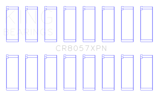 King Engine Bearings GM 6.2 - LT1/LT4 Gen V pMaxBlack Coated Connecting Rod Bearing Set - CR8057XPN Photo - Primary