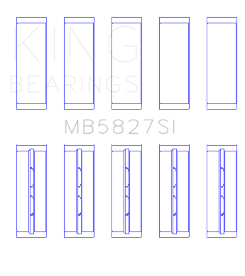 King Engine Bearings Toyota 1TR-FE/ 2TR-FE Main Bearing Set - MB5827SI Photo - Primary