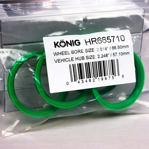 Konig Hub Ring Set (4pcs) - 66.5mm O.D. / 57.1mm I.D. - HR665710 User 1