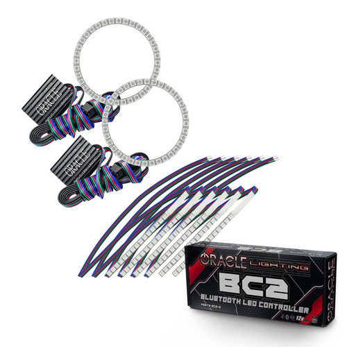 Oracle 15-17 Ford Mustang V6/GT/Shelby DRL w/ Halo Kit - ColorSHIFT w/ BC1 Controller - 2267-335 Photo - Primary
