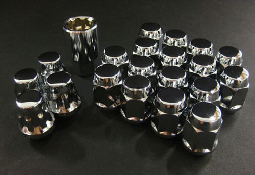 Project Kics 16 LUGS + 4 LOCKS Chrome Bullock And Nut Set - 12X1.50 - W65119 User 1