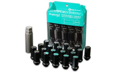 Project Mu Hyper Lug Nut M12 x 1.25 Subaru/Nissan/Infiniti - Black - PHPNP125B Photo - Primary