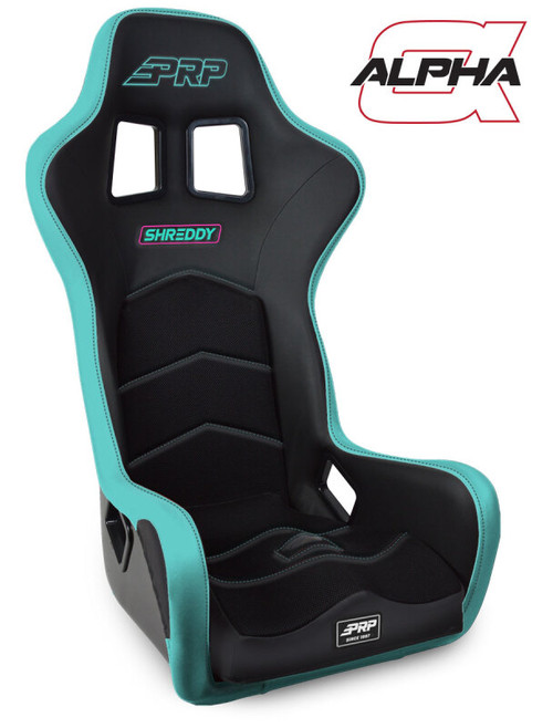 PRP Shreddy Alpha Composite Seat- Black/Teal - SHRDYA3901-01 User 1