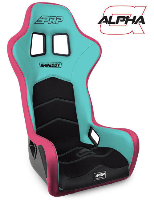 PRP Shreddy Alpha Composite Seat Black- Pink/Teal - SHRDYA3901-02 User 1