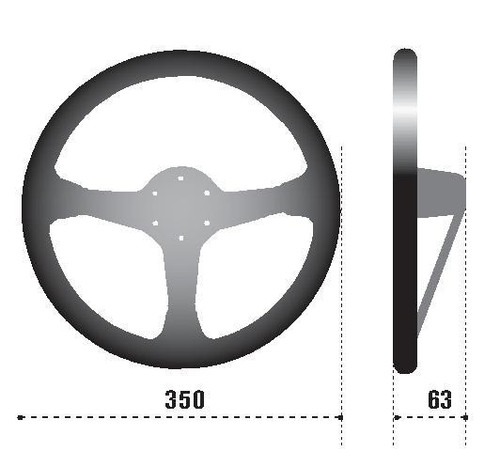 Sparco Steering Wheel L777 Suede Black - 015L800SC Photo - Primary