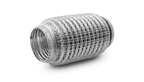 Vibrant SS Flex Coupling w/ Interlock Liner and Mesh Braid 2.25in Inlet/Outlet x 6in long - 66706 Photo - Primary